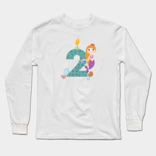 Mermaid second birthday Long Sleeve T-Shirt